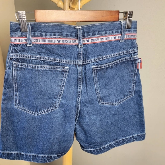 Vintage 90s Y2K Mickey Mouse Disney Denim Shorts - Picture 3 of 6